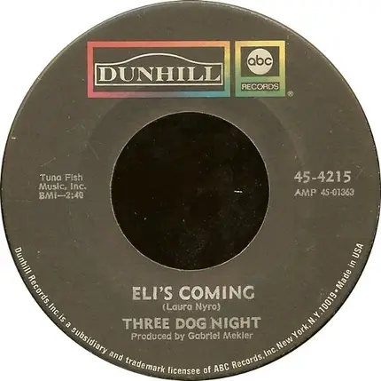 Three Dog Night - Eli's Coming