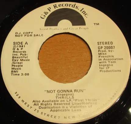 Thrills - Not Gonna Run
