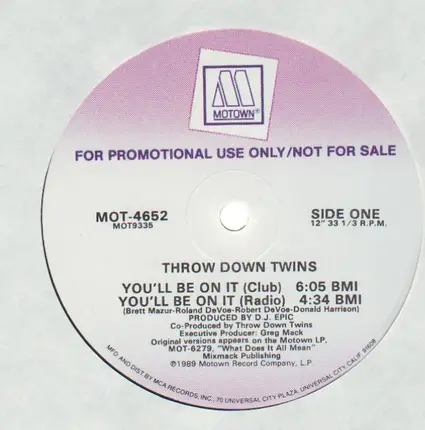 Throw Down Twins - You'll Be On It