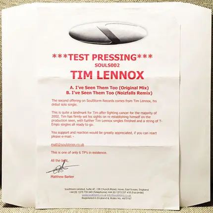 Tim Lennox - I've Seen Them Too