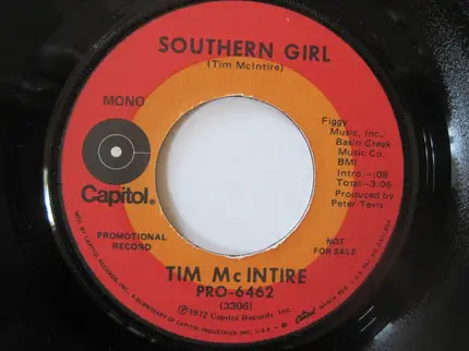 Tim McIntire - Take The Time / Southern Girl