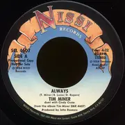 7inch Vinyl Single - Tim Miner - Always/Fight On - Picture Sleeve