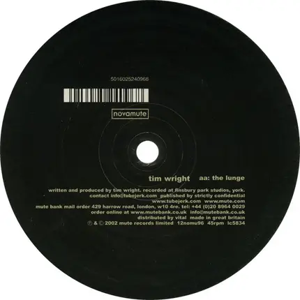 Tim Wright - Going Down / The Lunge