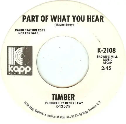 Timber - Go On Alone