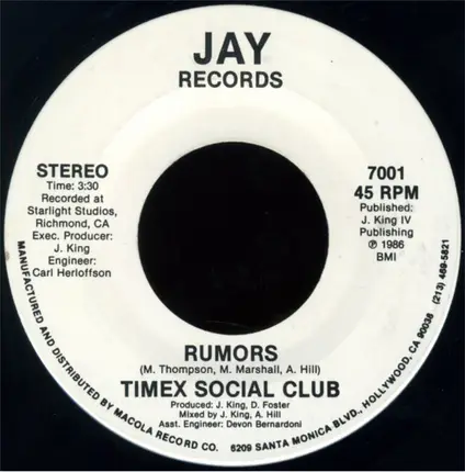 Timex Social Club - Rumors