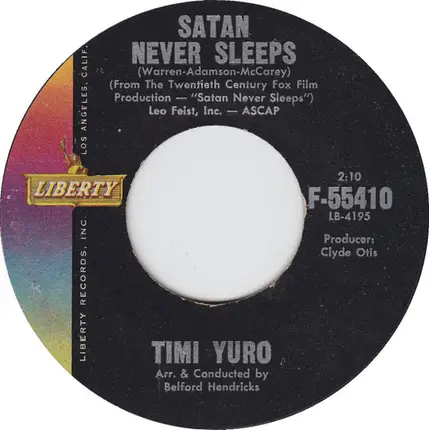 Timi Yuro - Let Me Call You Sweetheart