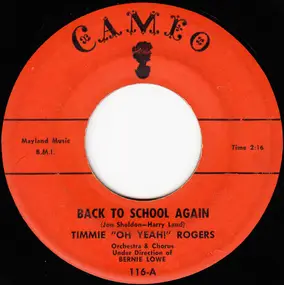 Timmie Rogers - Back To School Again / I've Got A Dog Who Loves Me