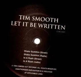 Tim Smooth - Let It Be Written