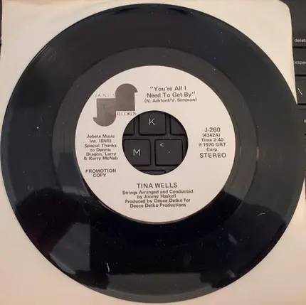 Tina Wells - You're All That I Need To Get By