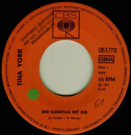 Tina York - Der Sonntag Mit Dir