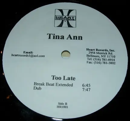 Tina Ann - Too Late