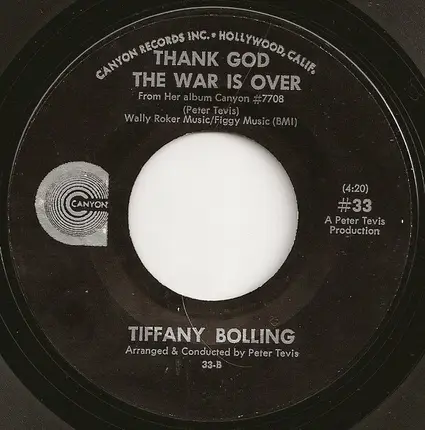Tiffany Bolling - Let It Be / Thank God The War Is Over