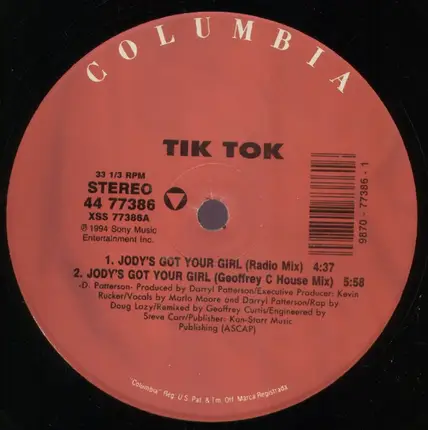 Tik Tok - Jody's Got Your Girl