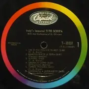 LP - Tito Schipa - Italy's Immortal Tito Schipa - Mono