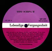 LP - Tito Schipa - Lebendige Vergangenheit - Tito Schipa II