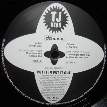 TJ Dean - Put It in Put It Out
