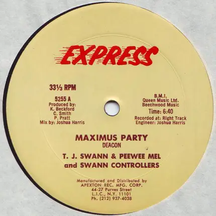 TJ Swann & Peewee Mel And Swann Controllers - Maximus Party