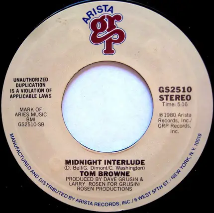 Tom Browne - Thighs High (Grip Your Hips And Move) / Midnight Interlude