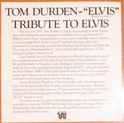 Tom Durden - Elvis