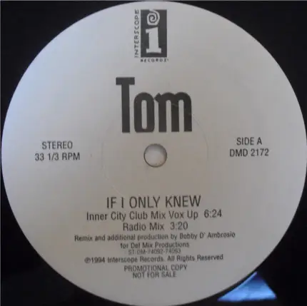 Tom Jones - If I Only Knew