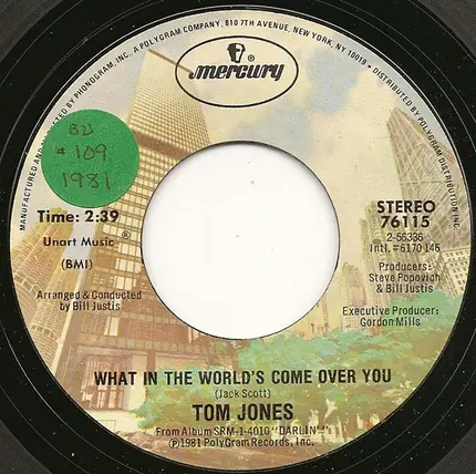 Tom Jones - What In The World's Come Over You