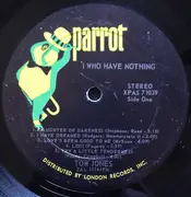 LP - Tom Jones - I (Who Have Nothing) - PH