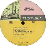 LP - Tom Lehrer - Songs By Tom Lehrer
