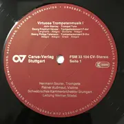LP - Tomaso Albinoni , Georg Friedrich Händel , John Stanley , Georg Philipp Telemann - Hermann Sauter , - Virtuose Trompetenmusik I