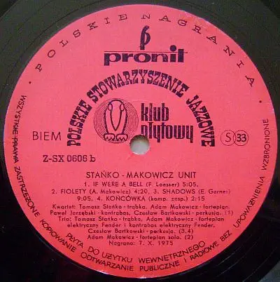 Tomasz Stańko & Adam Makowicz Unit - Stańko - Makowicz Unit