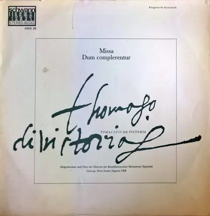 Tomás Luis De Victoria - Missa Dum Complerentur