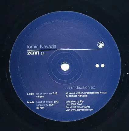 Tomie Nevada - Art Of Decision EP