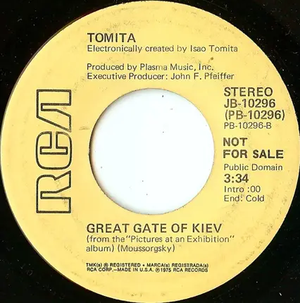 Tomita - Baba Yaga (Hut On Fowls' Legs) / Great Gate Of Kiev