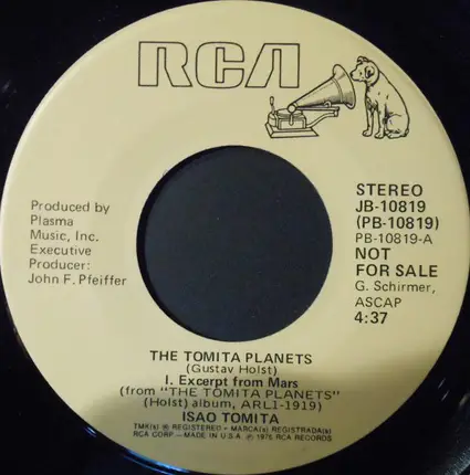 Tomita - The Tomita Planets: I. Excerpt From Mars / II. Excerpt From Venus