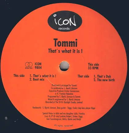Tommi, Tommi White - That's What It Is