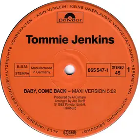 tommie jenkins - Baby, Come Back