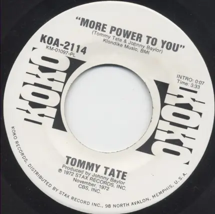 Tommy Tate - More Power To You