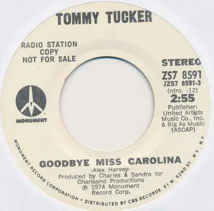 Tommy Tucker - Goodbye Miss Carolina