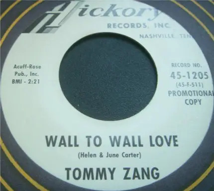 Tommy Zang - Wall To Wall Love / I Take The Chance