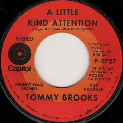 Tommy Brooks - A Little Bit At A Time / A Little Kind Attention
