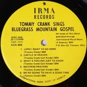 LP - Tommy Crank - Sings Bluegrass Mountain Gospel