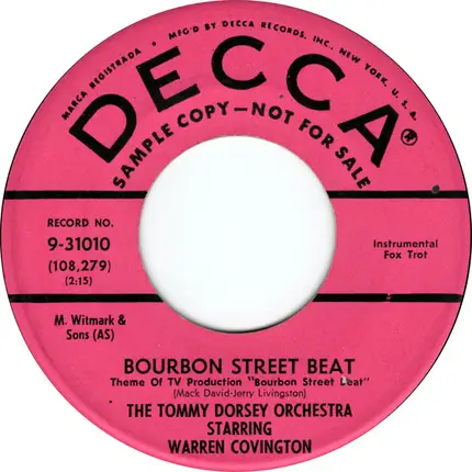 Tommy Dorsey And His Orchestra Starring Warren Covington - Bourbon Street Beat