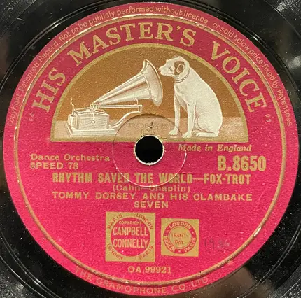 Tommy Dorsey And His Orchestra - Alibi Baby / Rhythm Saved The World