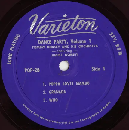 Tommy Dorsey And His Orchestra - Dance Party I