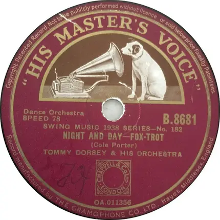 Tommy Dorsey And His Orchestra - Smoke Gets In Your Eyes / Night And Day