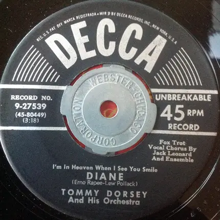 Tommy Dorsey And His Orchestra - Sweet Adeline