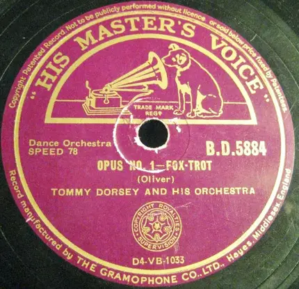 Tommy Dorsey And His Orchestra - Swing High / Opus No. 1