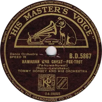 Tommy Dorsey And His Orchestra - Symphony In Riffs / Hawaiian War Chant (Pa-Hu-Wa-Hu-Wai)