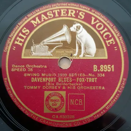 Tommy Dorsey And His Orchestra - Peckin' With The Penguins / Davenport Blues