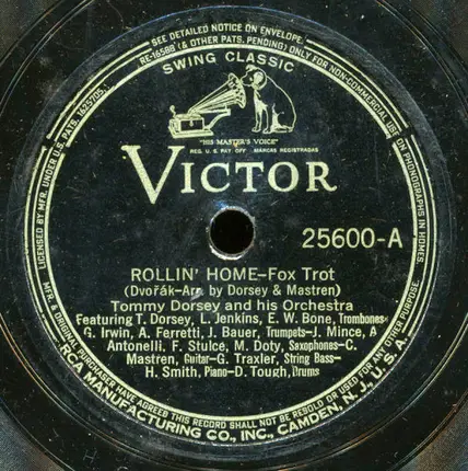 Tommy Dorsey And His Orchestra - Rollin' Home / Humoresque