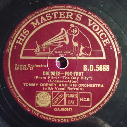 Tommy Dorsey And His Orchestra - You're Dangerous / Dolores